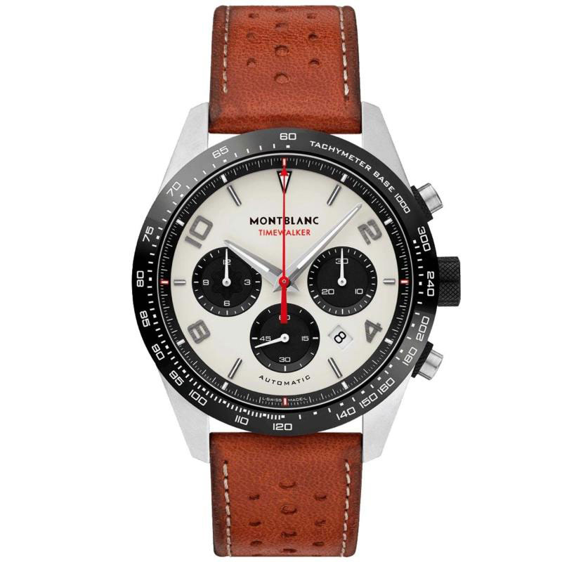 Montblanc 118488 TimeWalker Chronograph Mens Brown Leather Watch
