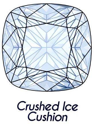 Crushed Ice Cushion Cut Diamond