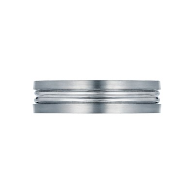 109-6S Sculpted Crescent Men's Platinum Wedding Band