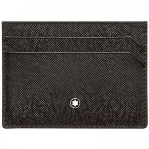 Montblanc Sartoria Black Leather 5 Card Holder Wallet MB114604