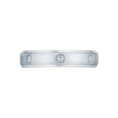124-5DS Sculpted Crescent Men's Platinum Wedding Band