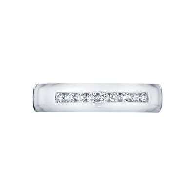 125-5D Sculpted Crescent Men's Platinum Wedding Band