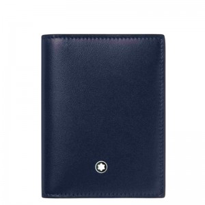 Montblanc MB131693 Ink Blue Leather Card Holder