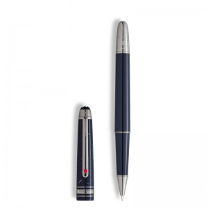 132880 Meisterstück Around The World In 80 Days Classique, Blue Resin/dark Ruthenium Coated Rollerball Pen