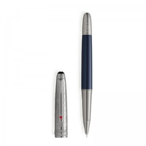 132894 Meisterstück Around The World In 80 Days Dou? Classique, Blue Resin/dark Ruthenium Coated Rollerball Pen