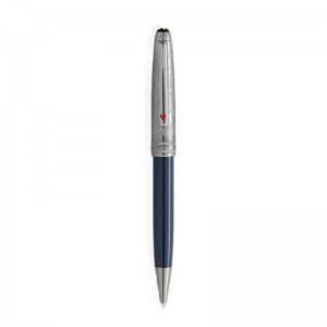 132895 Meisterstück Around The World In 80 Days Dou? Classique, Blue Resin/dark Ruthenium Coated Ballpoint Pen