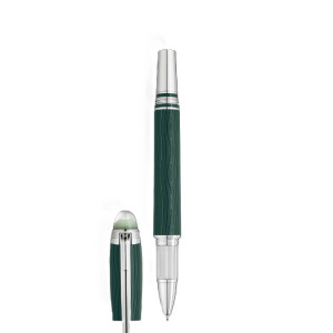 132903 Starwalker Polargreen, Green Resin/platinum Coated Fineliner Pen