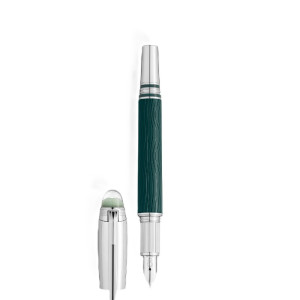 132906 Starwalker Polargreen Dou?, Green Resin/platinum Coated Fountain Pen