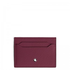 199375 Sartorial Card Holder 5cc In Cassis Leather