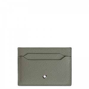 199376 Sartorial Card Holder 5cc In Gray Leather