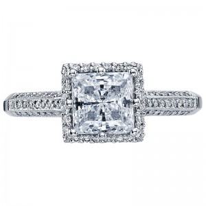 2502PRP6 Simply Tacori Platinum Princess Cut Engagement Ring 1.5