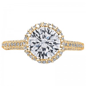 2502RDP-55Y Simply Tacori Yellow Gold Round Engagement Ring 0.55