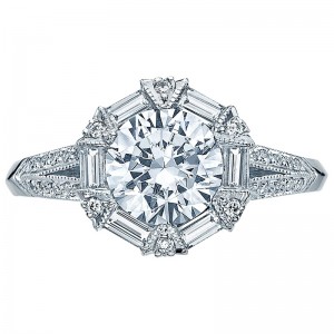 2525RD7 Simply Tacori Platinum Round Engagement Ring 1