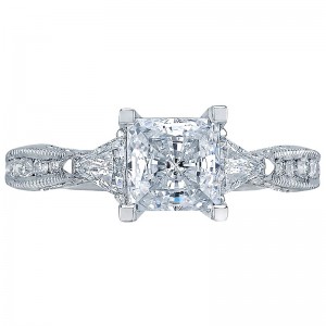 2569PR6-W Simply Tacori White Gold Princess Cut Engagement Ring 1.25