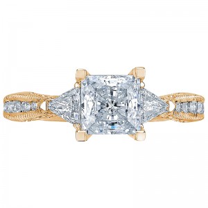 2569PR6-Y Simply Tacori Yellow Gold Princess Cut Engagement Ring 1.25