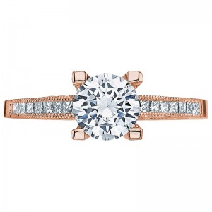 2576RD-5PK Simply Tacori Rose Gold Round Engagement Ring 0.45