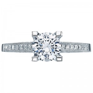 2576RD-5 Simply Tacori Platinum Round Engagement Ring 0.45