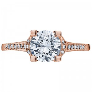 2604RD75-PK Simply Tacori Rose Gold Round Engagement Ring 1.5