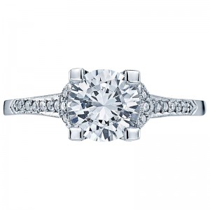 2604RD-7 Simply Tacori Platinum Round Engagement Ring 1