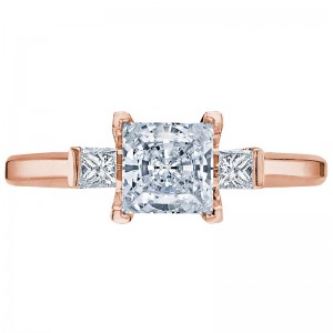 2605PR-45PK Simply Tacori Rose Gold Princess Cut Engagement Ring 0.45