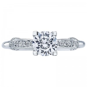 2615RD6 Simply Tacori Platinum Round Engagement Ring 0.75