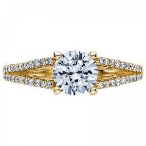 2632RD65Y Simply Tacori Yellow Gold Round Engagement Ring 0.75