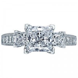 2636PR-6W Simply Tacori White Gold  Princess Cut Engagement Ring 1.25