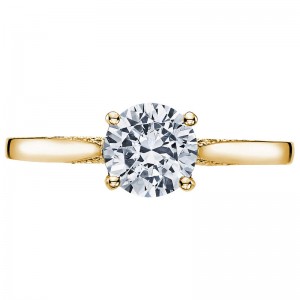 2638RD65-Y Dantela Yellow Gold Round Engagement Ring 1