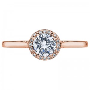 2639RD-85PK Dantela Rose Gold Round Engagement Ring 1.75
