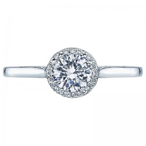 2639RD-7 Dantela Platinum Round Engagement Ring 1.25
