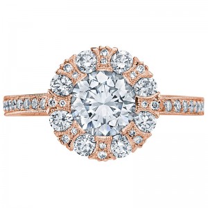 2642RD-55PK Simply Tacori Rose Gold Round Engagement Ring 0.55