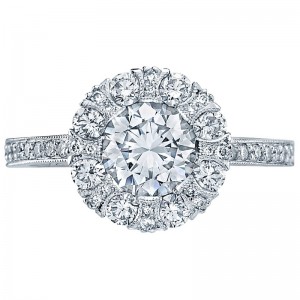 2642RD-6 Simply Tacori Platinum Round Engagement Ring 0.75