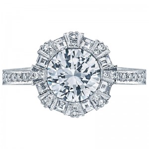 2643RD-65 Simply Tacori Platinum Round Engagement Ring 1