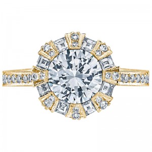 2643RD-55Y Simply Tacori Yellow Gold Round Engagement Ring 0.55
