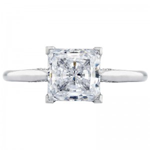 2650PR-65 Simply Tacori Platinum Princess Cut Engagement Ring 1.75