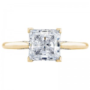 2650PR7-Y Simply Tacori Yellow Gold Princess Cut Engagement Ring 2.25