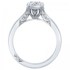 2650PS-85X55W Simply Tacori White Gold Oval Engagement Ring 0.75