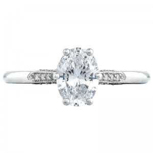 2651OV-85X65W Simply Tacori White Gold Oval Engagement Ring 1.25