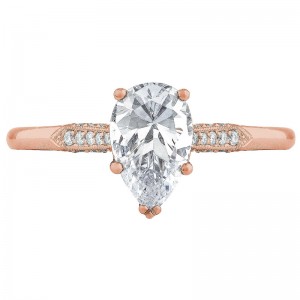 2651PS-8X5PK Simply Tacori Rose Gold Pear Shaped Engagement Ring 0.55