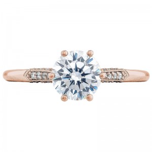 2651RD-8PK Simply Tacori Rose Gold Round Engagement Ring 2