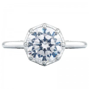 2652RD8 Simply Tacori Platinum Round Engagement Ring 2