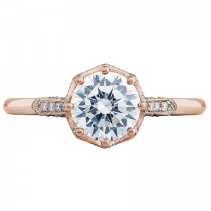 2653RD-75PK Simply Tacori Rose Gold Round Engagement Ring 1.5
