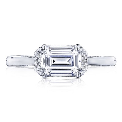 2654EC Emerald Solitaire Engagement Ring