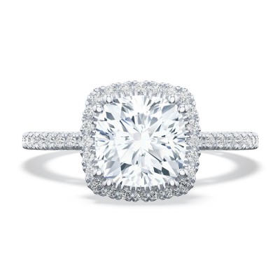 268415CUC Cushion Bloom Engagement Ring