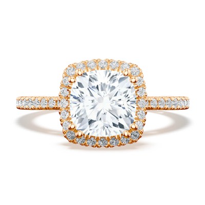 268415CUC Cushion Bloom Engagement Ring