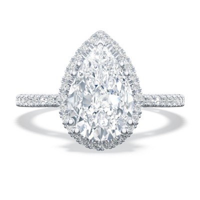 268415PS Pear Bloom Engagement Ring