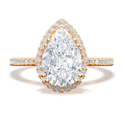 268415PS Pear Bloom Engagement Ring