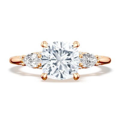2685CU Cushion 3-Stone Engagement Ring