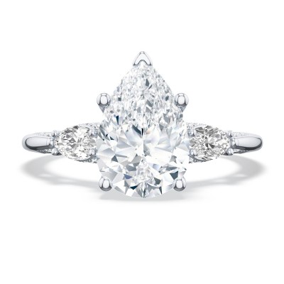 2685PS Pear 3-Stone Engagement Ring