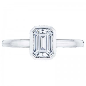300-2EC-7X5 Starlit Platinum Emerald Cut Engagement Ring 1